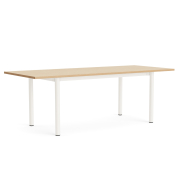 Stół Annex Overhang 220 cm lakierowany dąb, kremowa podstawa HAY