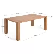 Stół Deyanira 200 cm kave home