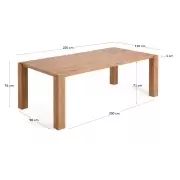Stół Deyanira 220 cm kave home