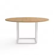 Stół Florence 145 cm naturalny dąb-biała rama New Works