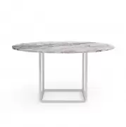 Stół Florence 145 cm viola marmur-biała rama New Works