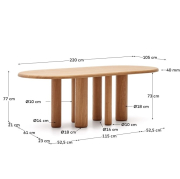 Stół Mailen 220 cm naturalny kave home