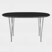 Stół Superellipse 135 cm laminat standard czarny Fritz Hansen