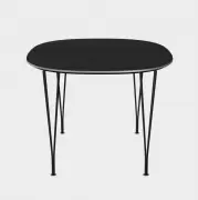 Stół Superellipse 150 cm laminat standard czarny Fritz Hansen