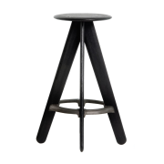 Stołek barowy Slab czarny dąb Tom Dixon