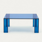 Stolik kawowy Adularia 85 cm niebieski kave home