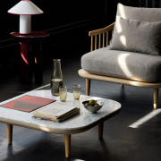 Stolik kawowy Fly SC4 dąb olejowany-biały marmur Andtradition