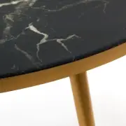 stolik kawowy marble look gold feet czarny pols potten