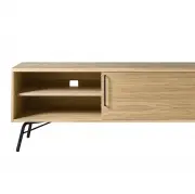 STOLIK TV ASHBURN CZARNY STELAŻ WOODMAN