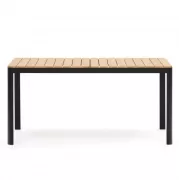 Stół ogrodowy Bona 163 cm czarny kave home