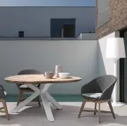 Stół ogrodowy Palmdale 160 cm biały Bizzotto