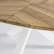 Stół ogrodowy Palmdale 160 cm biały Bizzotto