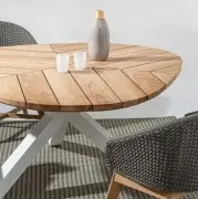 Stół ogrodowy Palmdale 160 cm biały Bizzotto
