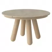 Stół rozkładany Balance piaskowy trawertyn dąb bielony Bolia
