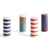 Świeca Column M kremowo-bordowo-niebieska HAY