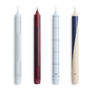 Świece Pattern niebiesko-bordowe 4 szt. HAY