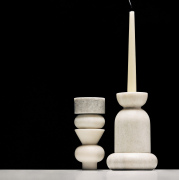 Świecznik Stone biały Tom Dixon