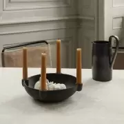 Świecznik Bowl ceramiczny ciemnoszary Ferm Living