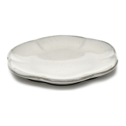 Talerz deserowy Inku Ribbed biały Serax