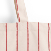 Torba na zakupy Outdoor Market beżowa w czerwone pasy HAY