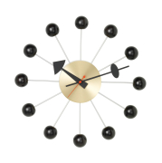 Zegar ścienny Ball Clock czarno-mosiężny Vitra