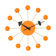 Zegar ścienny Ball Clock pomarańczowy Vitra