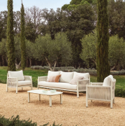 Zestaw ogrodowy Aleria beżowy kave home