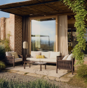 Zestaw ogrodowy Aleria brązowy kave home