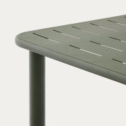 Zestaw ogrodowy Brai stół + 4 krzesła zielony kave home