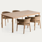 Zestaw ogrodowy Sori stół + 4 krzesła beżowy Kave Home