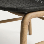 Zestaw ogrodowy Sori stół + 6 krzeseł grafitowy Kave Home