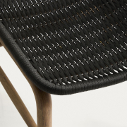 Zestaw ogrodowy Sori stół + 6 krzeseł grafitowy Kave Home