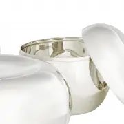 zestaw 2 pojemników apple srebrny Eichholtz