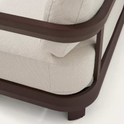 Zestaw ogrodowy Nerano 3-osobowy brązowy kave home