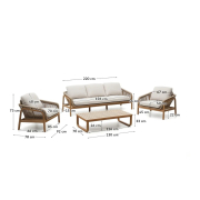 Zestaw ogrodowy Vellana kave home