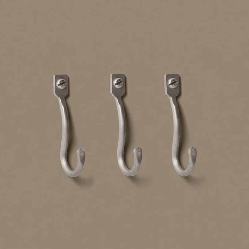 Wieszak Curvature Set Of 3 Srebrny Ferm Living