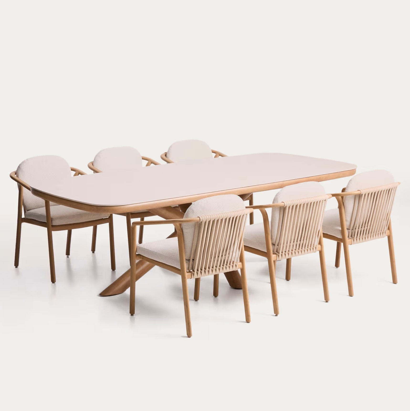 Zestaw Ogrodowy Mirtia Stół + 6 Krzeseł Kave Home