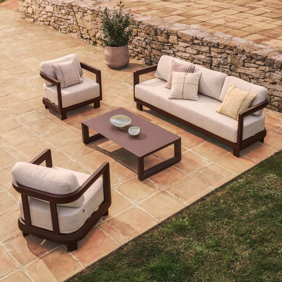 Zestaw Ogrodowy Nerano 3-Osobowy Brązowy Kave Home